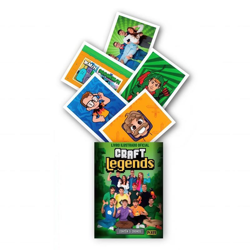 Kit de 150 Figurinhas (30 envelopes) Oficial Craft Legends